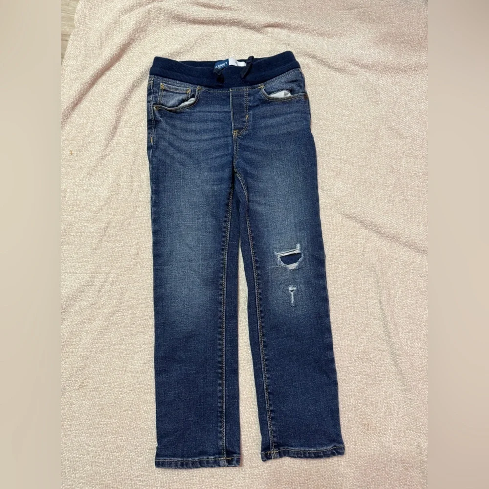 Old Navy boys' jeans, size 5T, blue, elastic waist Skinny